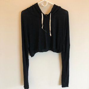 Cropped Black Hoodie